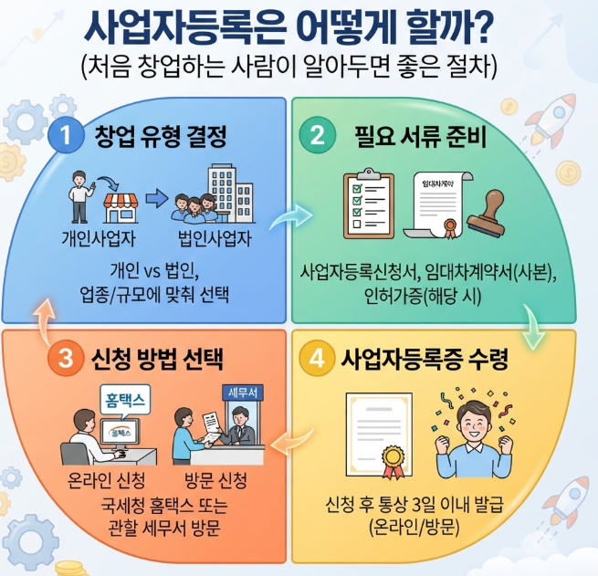 사업자등록은 어떻게 할까 처음 창업하는 사람이 알아두면 좋은 절차